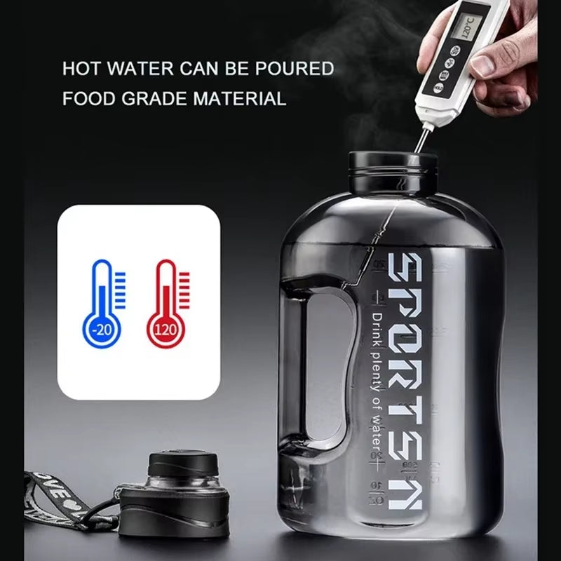 Large Capacity 2.7 Liter Water Bottle Sports Gym Water Kettle Camping Travel BPA Drinking Bottles Portable Plastic Space Cup