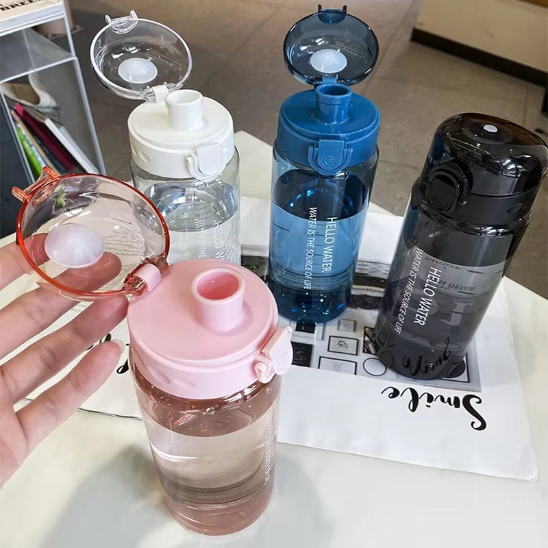 780/1000Ml Plastic Water Bottle for Drinking Portable Sport Tea Coffee Cup Kitchen Tool Kids Water Bottle for School Transparent
