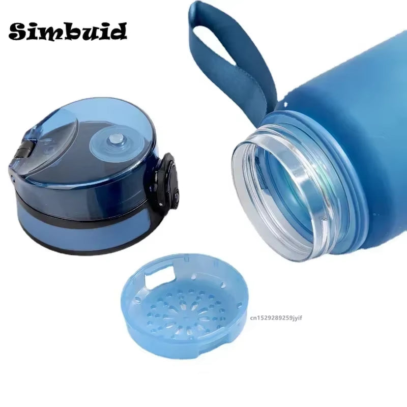 500ML/650ML/1000ML Sports Water Bottle Leak Proof Colorful Plastic Cup Drinking Outdoor Travel Portable Gym Fitness Jugs