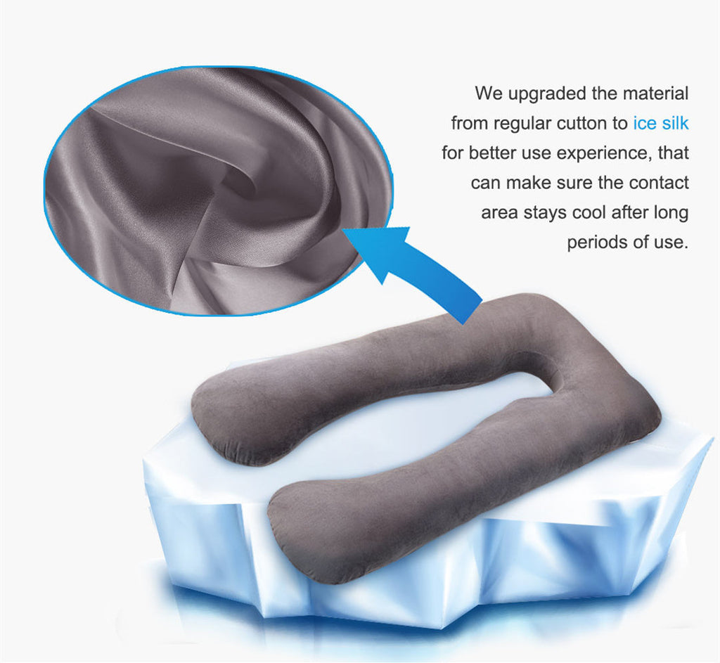 Summer Sleeping Support Pillow for Pregnant Women U Shape Maternity Pillows Pregnancy Ice Silk